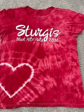 Kids' Red Tie-Dye Heart T-Shirt